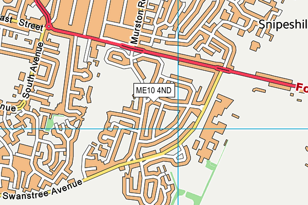 ME10 4ND map - OS VectorMap District (Ordnance Survey)