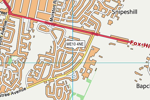 ME10 4NE map - OS VectorMap District (Ordnance Survey)