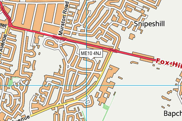 ME10 4NJ map - OS VectorMap District (Ordnance Survey)