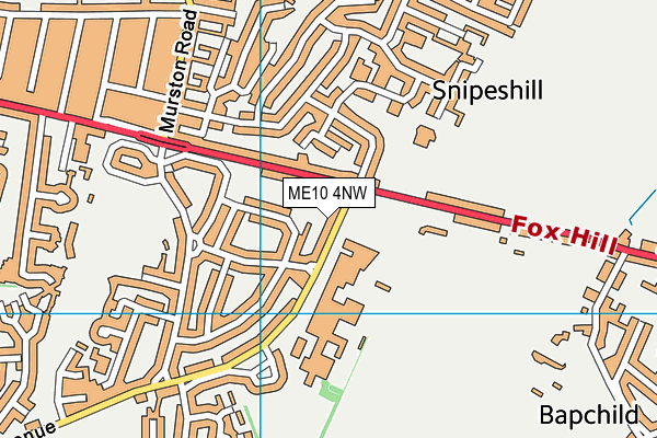 ME10 4NW map - OS VectorMap District (Ordnance Survey)