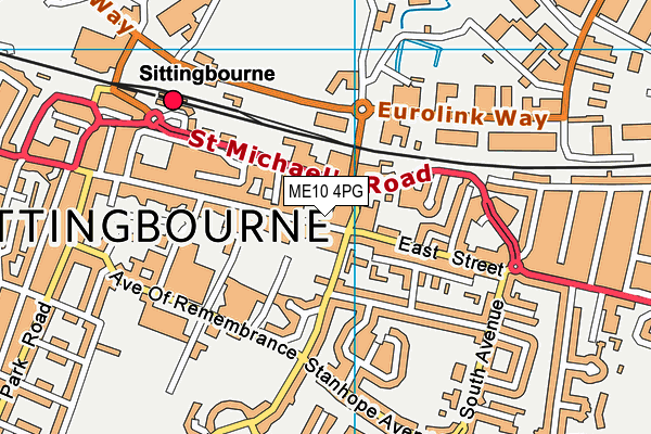 ME10 4PG map - OS VectorMap District (Ordnance Survey)