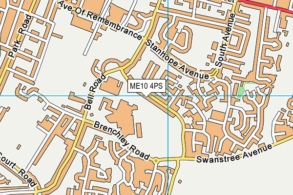 ME10 4PS map - OS VectorMap District (Ordnance Survey)