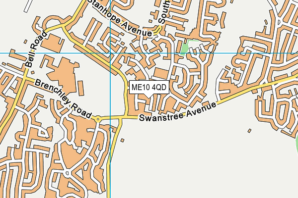 ME10 4QD map - OS VectorMap District (Ordnance Survey)