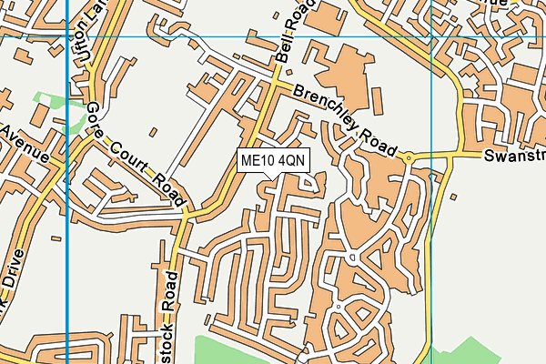 ME10 4QN map - OS VectorMap District (Ordnance Survey)