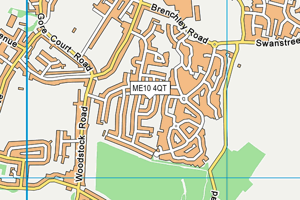 ME10 4QT map - OS VectorMap District (Ordnance Survey)