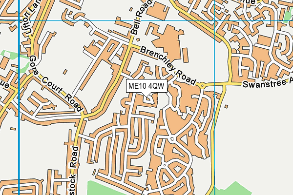 ME10 4QW map - OS VectorMap District (Ordnance Survey)