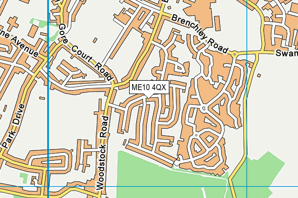 ME10 4QX map - OS VectorMap District (Ordnance Survey)