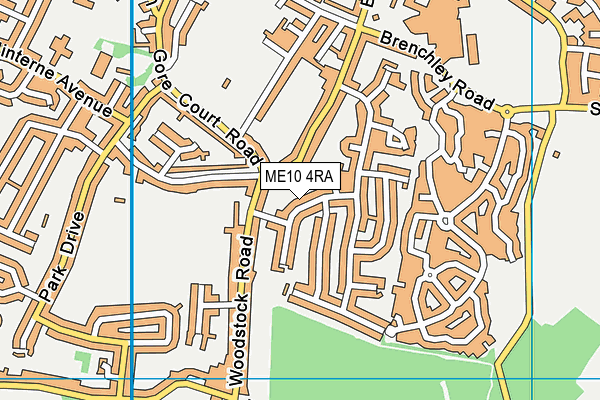 ME10 4RA map - OS VectorMap District (Ordnance Survey)