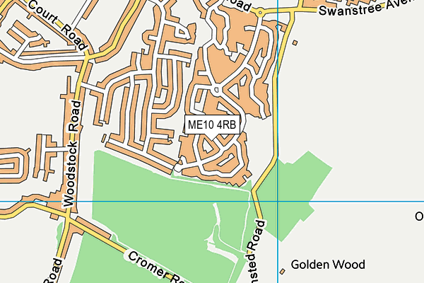 ME10 4RB map - OS VectorMap District (Ordnance Survey)