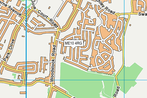 ME10 4RG map - OS VectorMap District (Ordnance Survey)
