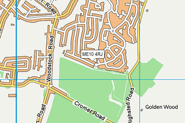 ME10 4RJ map - OS VectorMap District (Ordnance Survey)