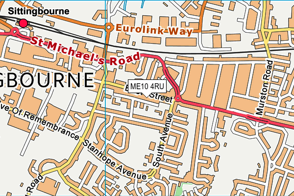 ME10 4RU map - OS VectorMap District (Ordnance Survey)