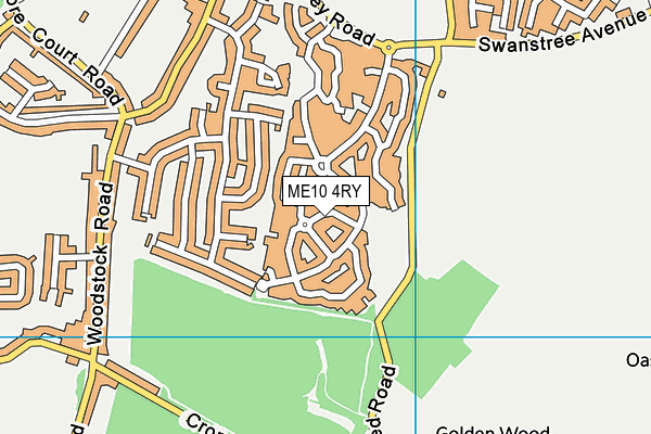 ME10 4RY map - OS VectorMap District (Ordnance Survey)