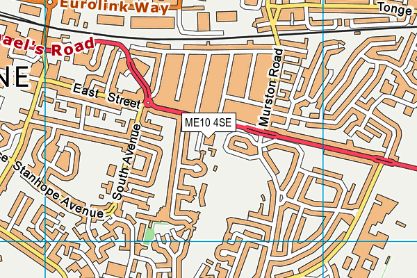 Canterbury Road Primary School map (ME10 4SE) - OS VectorMap District (Ordnance Survey)