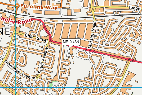 ME10 4SN map - OS VectorMap District (Ordnance Survey)