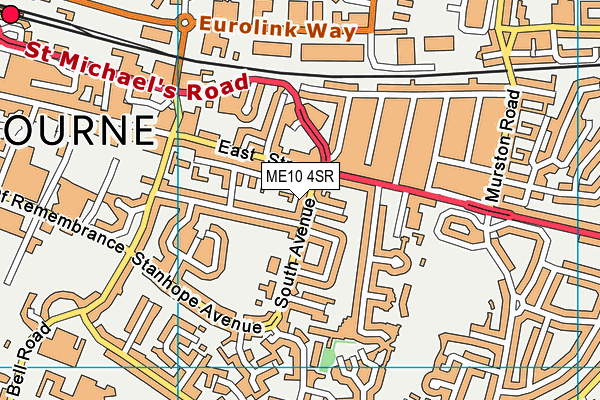 ME10 4SR map - OS VectorMap District (Ordnance Survey)