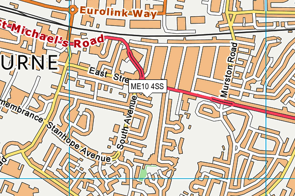 ME10 4SS map - OS VectorMap District (Ordnance Survey)