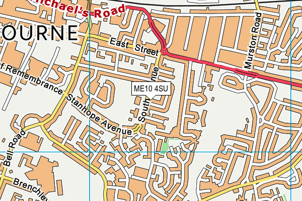 ME10 4SU map - OS VectorMap District (Ordnance Survey)