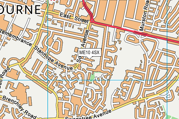 ME10 4SX map - OS VectorMap District (Ordnance Survey)