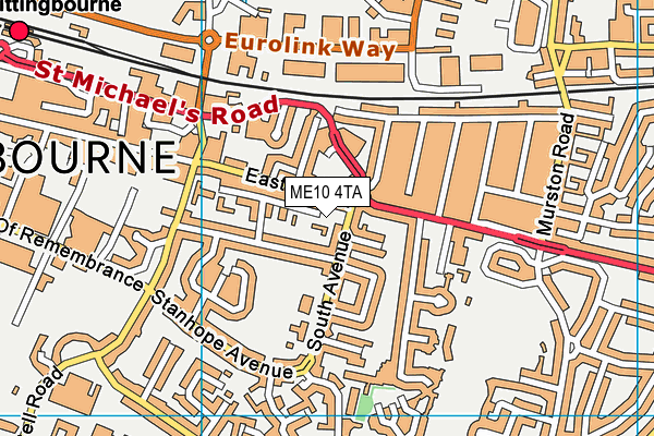 ME10 4TA map - OS VectorMap District (Ordnance Survey)