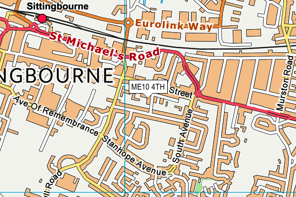 ME10 4TH map - OS VectorMap District (Ordnance Survey)