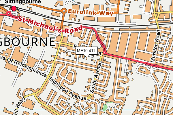 ME10 4TL map - OS VectorMap District (Ordnance Survey)