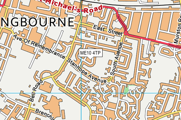 ME10 4TP map - OS VectorMap District (Ordnance Survey)