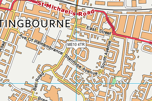 ME10 4TR map - OS VectorMap District (Ordnance Survey)