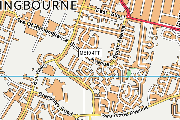 ME10 4TT map - OS VectorMap District (Ordnance Survey)