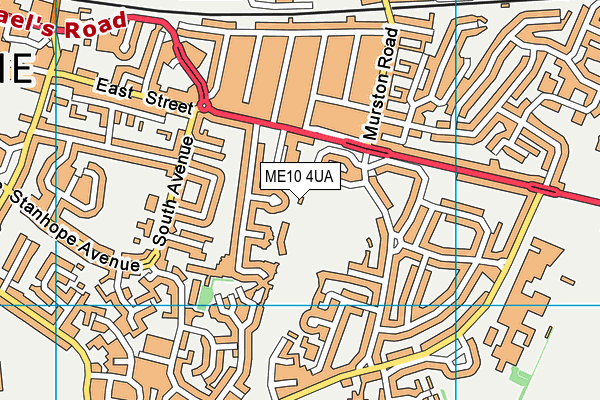 ME10 4UA map - OS VectorMap District (Ordnance Survey)