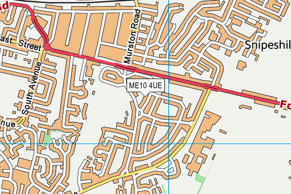 ME10 4UE map - OS VectorMap District (Ordnance Survey)