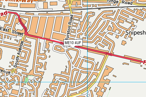 ME10 4UF map - OS VectorMap District (Ordnance Survey)
