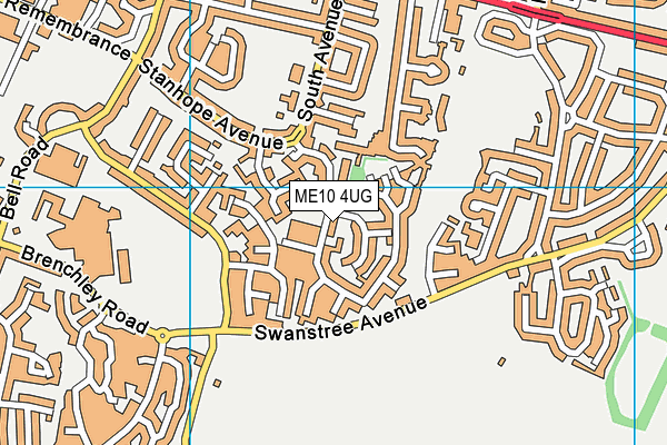 ME10 4UG map - OS VectorMap District (Ordnance Survey)