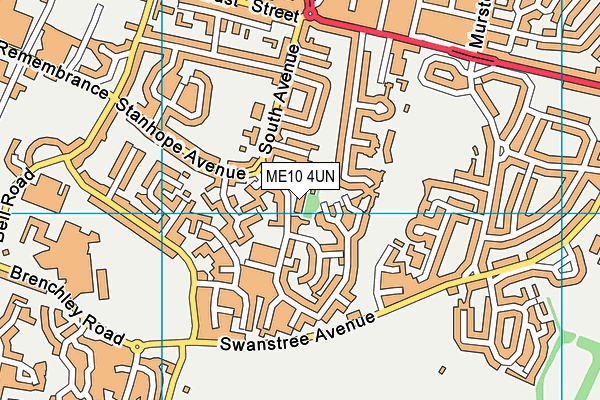 ME10 4UN map - OS VectorMap District (Ordnance Survey)