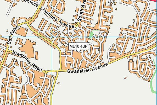 ME10 4UP map - OS VectorMap District (Ordnance Survey)