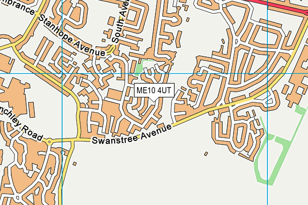ME10 4UT map - OS VectorMap District (Ordnance Survey)