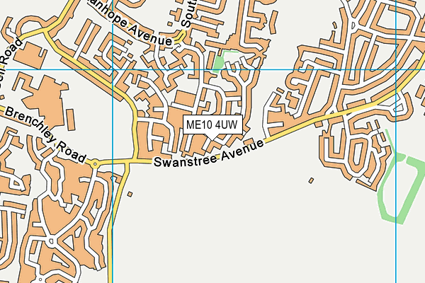 ME10 4UW map - OS VectorMap District (Ordnance Survey)