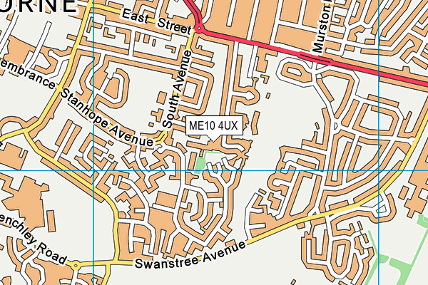 ME10 4UX map - OS VectorMap District (Ordnance Survey)