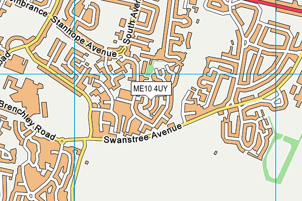 ME10 4UY map - OS VectorMap District (Ordnance Survey)