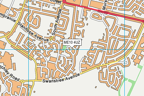 ME10 4UZ map - OS VectorMap District (Ordnance Survey)