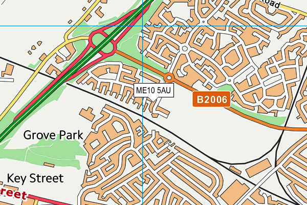 ME10 5AU map - OS VectorMap District (Ordnance Survey)
