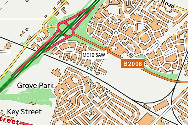 ME10 5AW map - OS VectorMap District (Ordnance Survey)