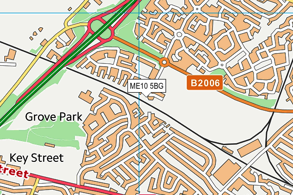 ME10 5BG map - OS VectorMap District (Ordnance Survey)