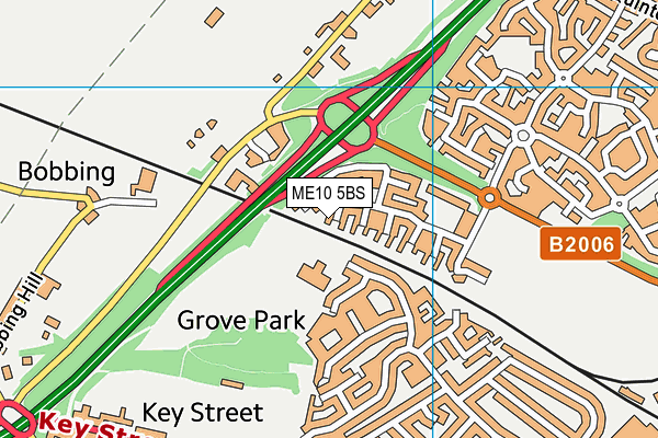 ME10 5BS map - OS VectorMap District (Ordnance Survey)