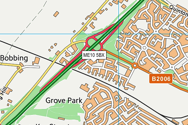 ME10 5BX map - OS VectorMap District (Ordnance Survey)