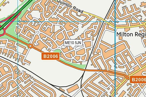 ME10 5JN map - OS VectorMap District (Ordnance Survey)