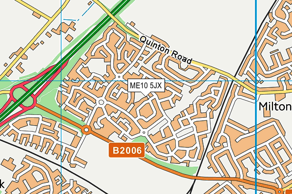 ME10 5JX map - OS VectorMap District (Ordnance Survey)