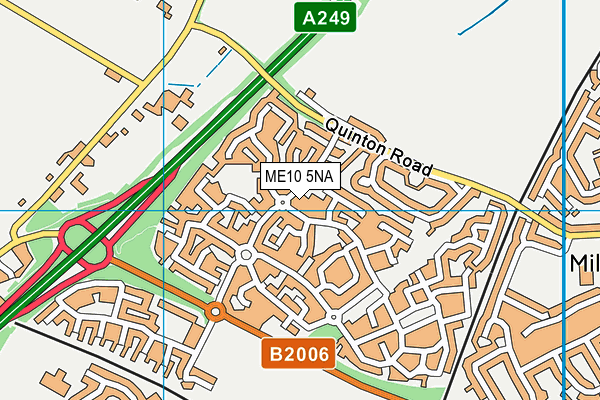 ME10 5NA map - OS VectorMap District (Ordnance Survey)