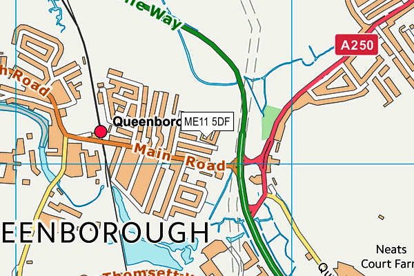 Queenborough School and Nursery map (ME11 5DF) - OS VectorMap District (Ordnance Survey)