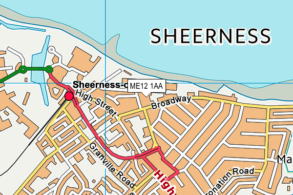 ME12 1AA map - OS VectorMap District (Ordnance Survey)